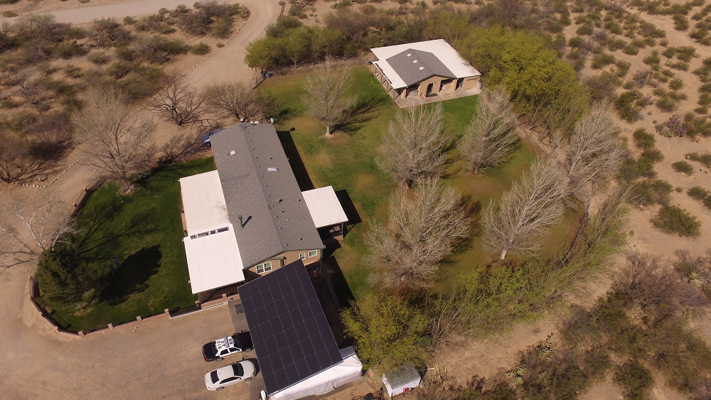Aerial view of Irondog's Cottonwood Kennels